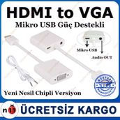 Hdmi to Vga Kablo PS3 PS4 XBOx Raspberry Pi Uydu Receiver Uyumlu
