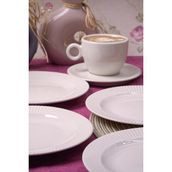 Heda Porselen 6'lı Elif 18 cm Porselen Pasta ve Tatlı Tabağı Seti - Zarif ve Modern Tasarım