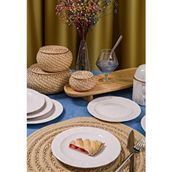 Heda Porselen 6'lı Zümrüt 18 Cm Porselen Pasta Ve Tatlı Tabağı Seti - Zarif Ve Modern Tasarım Beyaz