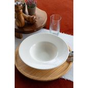 Heda Porselen Satürn 27 cm Porselen Makarna Tabağı - Kırık Beyaz