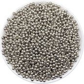 Hedef Bijuteri 4mm Gümüş - Nikel Renk Ccb Metalize Metal Görünümlü Plastik Boncuk,takı Boncuğu (25GR,~750 Adet)
