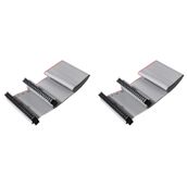 Heiikiuy 2X 40 Pin Veri Kablosu Kadın IDE Kablosu Değiştirin Çift Sıralı IDE Veri Uzatma Kablosu Sunucu Sabit Disk için 30cm