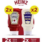 Heinz Ketçap 460 gr ve Mayonez 400 gr Fırsat Paketi (2 'li Ketçap 460 gr + 2 'li Mayonez 400 Gr) - 1,3 kg
