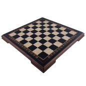 Helena Wood Art Masif Ahşap Koyu Satranç Tablası
