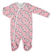 Hello Baby Pembe Yenidoğan Patikli Bebek Tulum