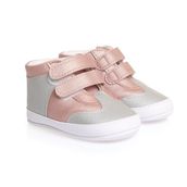 HelloBaby 23KHLBKAYK003 Düz İlk Adım Kız Bebek Gri Ayakkabı