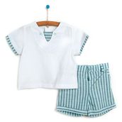 HelloBaby Beach Party Erkek Bebek Lacivert T-shirt ve Şort