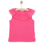 HelloBaby Pembe Romantic Garden Bisiklet Yaka Atlet Kol Kız Bebek Bluz