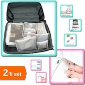 Hereveoyuncak 6 Parça Çanta Düzenleyici + Dijital Ateş Ölçer Termometre - 2li Set H2W4A1