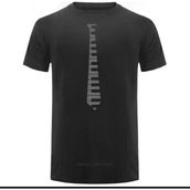 Herşey Nota Piyano Kravat Unisex Tshirt - XL - Siyah