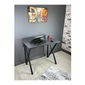 Hey Moduler Mobilya Hayal Antrasit Gri Calisma Masasi Bilgisayar Ofis Masasi Metal Siyah Ayakli 90 Cm