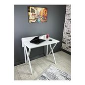 heymodülermobilya Hayal Beyaz Çalışma Masası Bilgisayar Ofis Masası Metal Beyaz Ayaklı 90 Cm