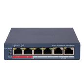 Hikvision DS-3E1106P-EI-M 4 Port 10-100 Gbit PoE 2 Port Uplink Metal 30 W PoE Switch