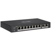 Hılook NS-0310P-60B 10 Port Megabit 8 Port PoE 60W +2 Port Gigabit Uplink Long Range 250 mt Yönetilemez Masaüstü Switch
