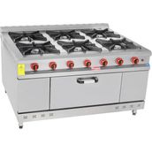 Himaksan Endüstriyel 150x100 cm 6+1 Lpg Tüplü 6'lı Kuzine Ocak