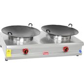 Himaksan Endüstriyel Doğalgazlı Çift 55'lik Set Üstü Sac Kavurma Ocağı