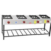 Himaksan Endüstriyel Tip Doğalgazlı 4 Gözlü Yüksek Ayak Lokanta Ocağı