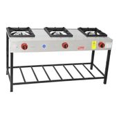 Himaksan Endüstriyel Tip Lpg Tüplü 3 Gözlü Yüksek Ayak Lokanta Ocağı