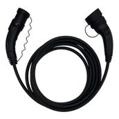 Hims 11kW Tip 2 Premium Elektrikli Araç Şarj Kablosu 5 Metre - Siyah, IP54 Suya Dayanıklı, Tüm Elektrikli Araçlarla Uyumlu