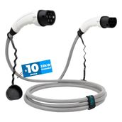 Hims 22kW (32A) Tip 2 Premium Elektrikli Araç Şarj Kablosu 10 Metre - Gri, IP54 Suya Dayanıklı, Tüm Elektrikli Araçlarla Uyumlu