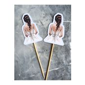 Hiras Dizayn 12 Adet Bride To Be Gelin Düğün Pasta Süsü Cupcake Süsü Gelinlik Kına Bekarlıga Veda 8 cm