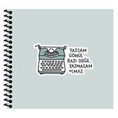 Hisli Şeyler 50 Yaprak Çizgili Yazsan Gönül Razı Değil Yazmasam Olmaz Defter
