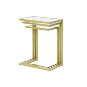 Hitit Dekorasyon Bruc Gold Metal 3'lü Zigon Sehpa
