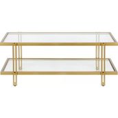 Hitit Dekorasyon Dolores Beyaz Gold Metal Orta Sehpa