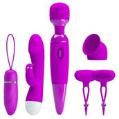 Hızlı Express Pretty Love Usb Şarjlı Titreşimli Çiftlere Özel 5 Parça Fantezi Vibratör Set