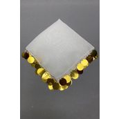 Hobigram Beyaz Gold Pullu Lüx Halay Mendili