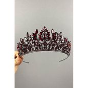 Hobigram Bordo Denver Ful Taşlı Kına Ve Gelin Tacı