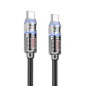 Hoco U122 1.2M Lantern USB to Lightning Siyah Şarj Data Kablosu