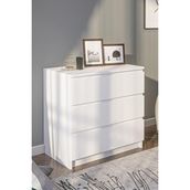 Hofga Derinkuyu 3 Çekmeceli Beyaz Şifonyer 80 cm Genişlikte Modern Tasarım ve Fonksiyonel Özellikler