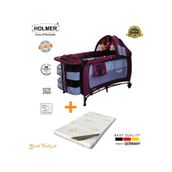 Holmer Kids Maxi Comfort Eurostyle Oyun Parkı - Mürdüm + Aloevera Yatak murdum