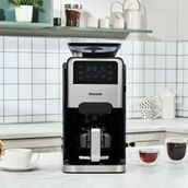 Homend Coffeebreak 5009h Öğütücülü Filtre Kahve Makinesi Cam Hazne Özelliği ile 12 Fincan Kapasite - Inox