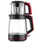 Homend Infinity 1764H Siyah Kırmızı Cam Çay Makinesi