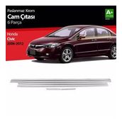 Honda Civic 2006-2012 6 Parça Krom Cam Çıtası