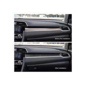Honda Civic Fc5 2016-2021 Uyumlu Karbon Torpido Göğüs Kaplama 3 Parça