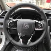 Honda Civic Fc5 Araca Özel Direksiyon Kılıfı Noktalı Düz Siyah Dikişli