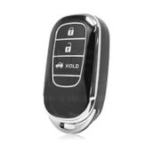 Honda Yeni Fe1 Civic Crv Hrv Accord Smart Nano Anahtar Kılıfı Siyah Gümüş Renk