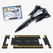 Hot Wings Planes SR-71 Blackbird (Drone) Bağlanabilir Pist ile, Siyah