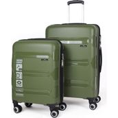 Hotowa Gold PP 8011 Haki Yeşil TSA Kilitli İkili Set Valiz