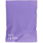 House Of Pack Renkli Kargo Poşeti - 35X45 cm - Lila - 100 Adet ' Hello I'm Yours ' Baskılı