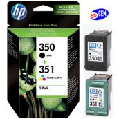 HP 350-351-SD412EE C4280-C4380-C4480-C4580-5280-D4260-D4360-D5360-J5780-J6410 2'li Orijinal Kartuş