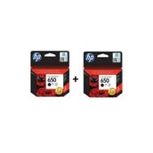 HP 650 Siyah 2'li Set Kartuş