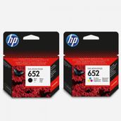 HP 652 Siyah ve Renkli 2'li Set Kartuş