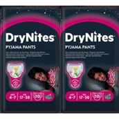 Huggies Drynites Kız 4-7 Yaş 17-30 kg 20 Adet Gece Külot Bezi