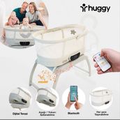 Huggy 4 İn 1 Cozy Terazi Özellikli Bluetooth Müzikli Kumandalı Portatif Otomatik Sallanabilir Beşik