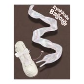 Hugs and Gifts Beyaz Işıltılı Organze Ayakkabı Bağcığı – 2’li, 145 cm x 3,5 cm Koton Sneaker Bağcığı, Hediye Aksesuar ⋆♡