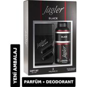 Hunca Jagler Black EDT 90 ml Erkek Parfüm Seti ve 150 ml Deodorant